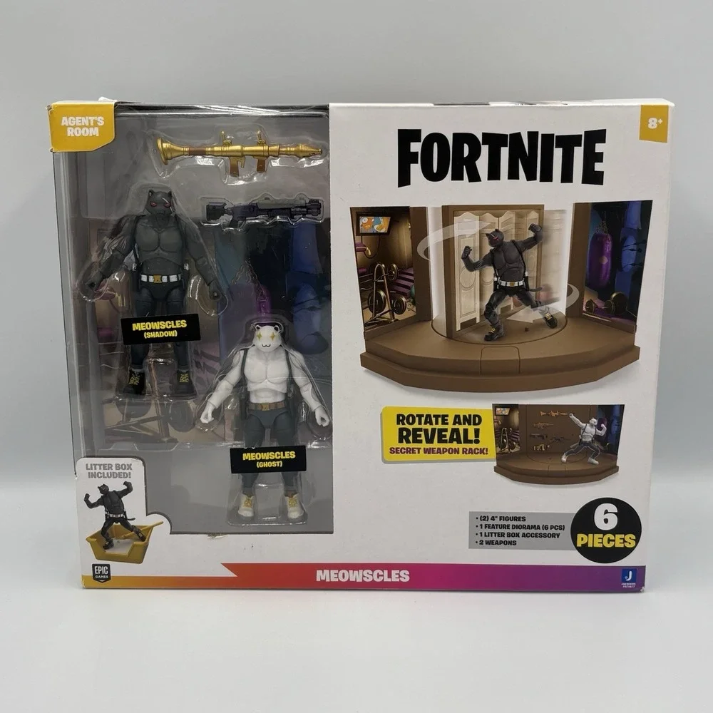Fortnite Agents Room - Meowscles Ghost And Shadow Set - Epic Games Jazwares New‎